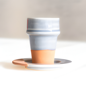 Tasse à café gris perle beldi artisanale